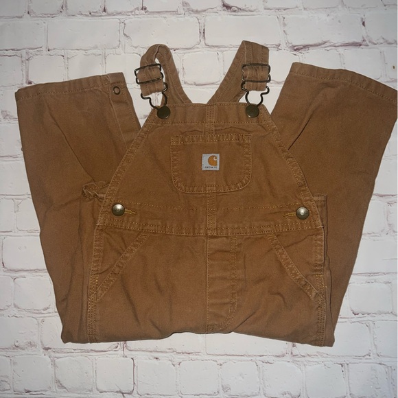 Carhartt Brown Baby Canvas Bib Overalls - Picture 3 of 4
